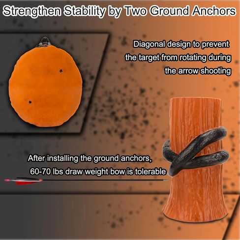 3D Archery Target - Black Snake & Tree Stump, Self-Healing PU Foam, Lifelike 3D Animal Target for Bow Hunting, Archery Animal Target for Compound & Recurve Bow Shooting in Saudi Arabia