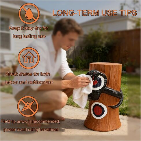 3D Archery Target - Black Snake & Tree Stump, Self-Healing PU Foam, Lifelike 3D Animal Target for Bow Hunting, Archery Animal Target for Compound & Recurve Bow Shooting in Saudi Arabia