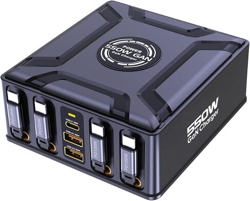 550W Retractable Charger for USB C GaN Multiple Devices in Saudi Arabia