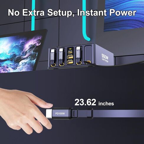 550W Retractable Charger for USB C GaN Multiple Devices in Saudi Arabia