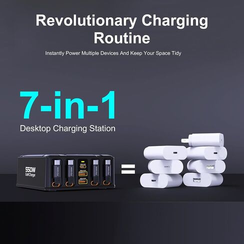 550W Retractable Charger for USB C GaN Multiple Devices in Saudi Arabia