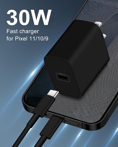 شاحن سريع 30 وات USB C لهاتف Google Pixel 11/11 Pro XL/Fold/10/9/8/7/6 Pro XL in Kuwait