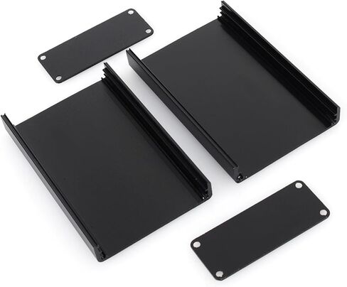 Aluminum Electronic Project Case PCB Instrument Enclosure Box DIY, 80x50x20mm Sandblasted Extruded Housing with Screws, Black in Saudi Arabia