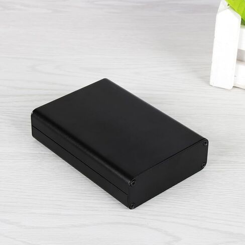 Aluminum Electronic Project Case PCB Instrument Enclosure Box DIY, 80x50x20mm Sandblasted Extruded Housing with Screws, Black in Saudi Arabia