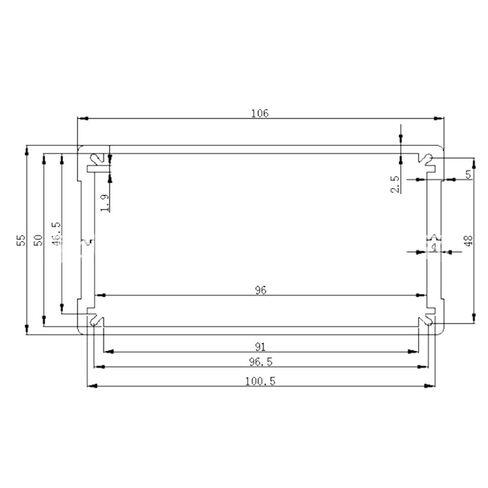 Aluminum Alloy Electronic Case Sand Black Enclosure DIY Protection Box for DIY Lovers 55 X 106 X 200mm in Kuwait