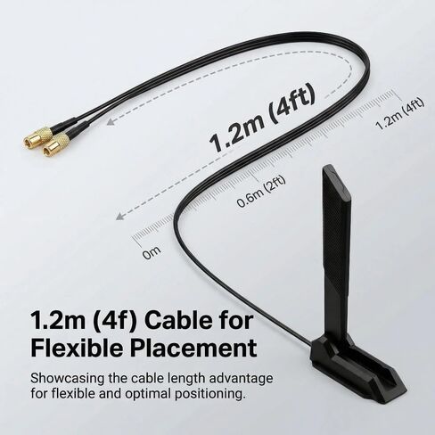 WiFi 7 Antenna for MSI MAG X870 Tomahawk / Z890 / B850 EZ-Plug Connector Magnetic Base, Tri-Band 2.4/5/6GHz, 1.2m Cable, Gaming PC Desktop WiFi 7 Antenna (for MSI-Specific, NOT for ASUS) in Saudi Arabia