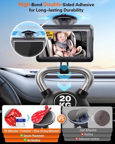 Adhesive Pad for Car Phone Mount: 6Pcs 2.76" Double Sided Tape Sticky Replacement for Dash Dashboard Windshield Suction Cup GPS Holder, 70mm Round Heat Resistant Sticker with Adhesion Promoter in Saudi Arabia