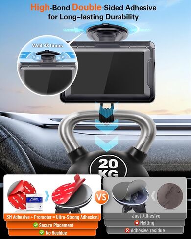 Adhesive Pad for Car Phone Mount: 6Pcs 2.76" Double Sided Tape Sticky Replacement for Dash Dashboard Windshield Suction Cup GPS Holder, 70mm Round Heat Resistant Sticker with Adhesion Promoter in Saudi Arabia