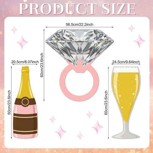 3 Pcs Bachelorette Party Decor Bachelorette Photo Booth Prop in Saudi Arabia