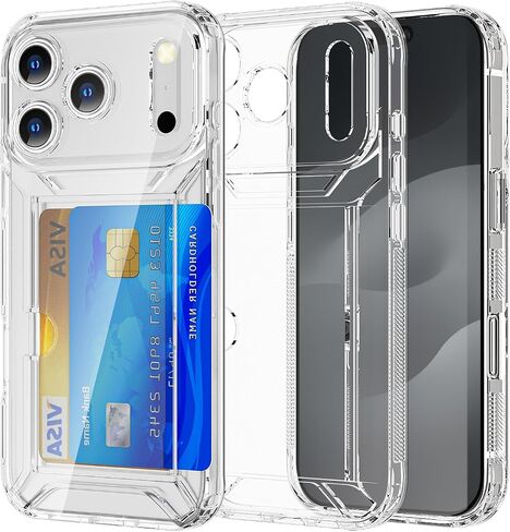 AICase for iPhone 18 Pro Case with Card Holder Clear Wallet Case in Kuwait