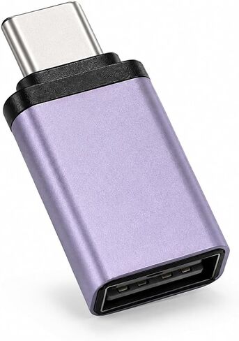 Type C to USB A Adapter, Male to Female Data Converter, Compact Purple in Kuwait