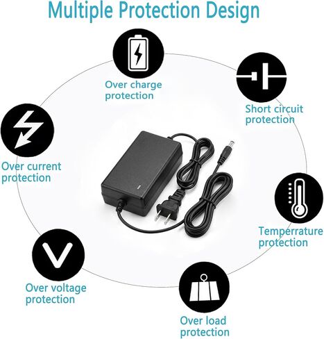 12V DC Power Supply 2.5A 30W Universal AC Adapter 100-240 50/60Hz AC to DC 12 Volt 2500mp power adapter Transformer, 7.6ft DC 12V Power Cord【5.5mm x 2.5mm&2.1mm Barrel Plug】 in Saudi Arabia