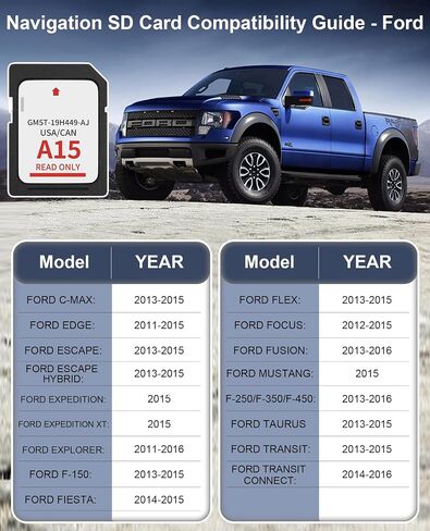 2026 Latest A15 Navigation SD Card for Ford Lincoln, Ford Sync 2 SD Card GPS Map Update USA/Canada for F-150 Accessories Ford Explorer Fusion Escape Edge Expedition Lincoln MKZ MKC MKX, GM5T-19H449-AJ in Saudi Arabia