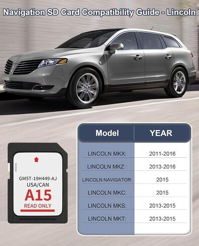 2026 Latest A15 Navigation SD Card for Ford Lincoln, Ford Sync 2 SD Card GPS Map Update USA/Canada for F-150 Accessories Ford Explorer Fusion Escape Edge Expedition Lincoln MKZ MKC MKX, GM5T-19H449-AJ in Saudi Arabia