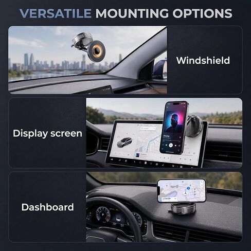360° Rotatable Vacuum Magnetic Car Phone Mount Phone Holder for iPhone in Saudi Arabia