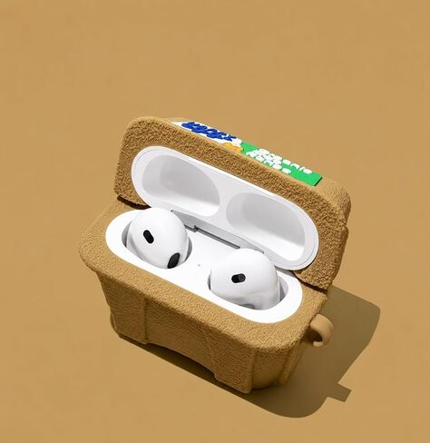 Funny Cartoon Egg AirPods 4 Case – Cute Soft Silicone Shockproof Protective Cover Compatible with AirPods 4th Generation – Kawaii Accessory for Women & Man in Saudi Arabia