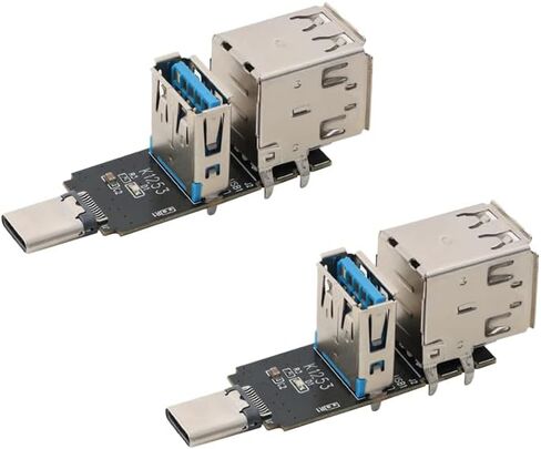 2Pcs Type-C to 3-Port USB Expansion Module, 1 Port USB 3.0 2 Port USB 2.0 HUB Multi-Port Module Conversion Splitter Board in Saudi Arabia