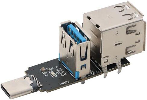 2Pcs Type-C to 3-Port USB Expansion Module, 1 Port USB 3.0 2 Port USB 2.0 HUB Multi-Port Module Conversion Splitter Board in Saudi Arabia