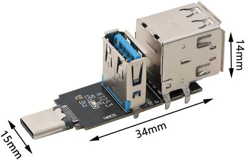2Pcs Type-C to 3-Port USB Expansion Module, 1 Port USB 3.0 2 Port USB 2.0 HUB Multi-Port Module Conversion Splitter Board in Saudi Arabia