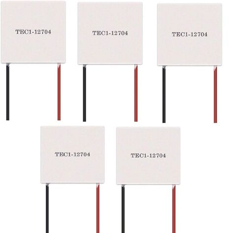TEC1-12704 Thermoelectric Cooler Peltier of Semiconductor Refrigeration, 5PCS TEC1-12704 (40*40), 40mm x 40mm x 3.6mm, Desktop Compatible in Saudi Arabia