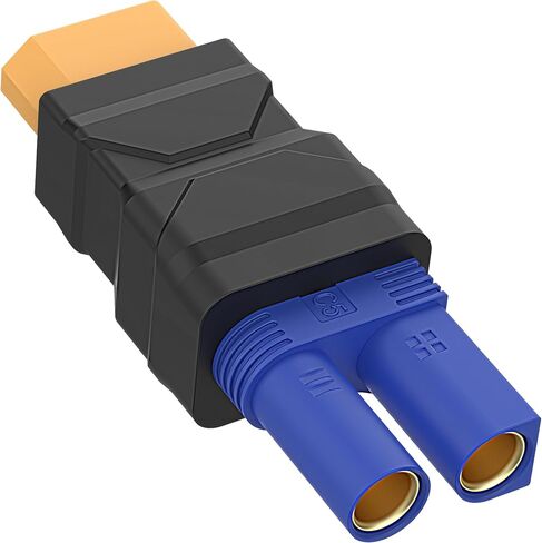 New XT60 Connector EC5 Connector XT60 Male to EC5 Female Connector XT60 Extension Cable Terminal,No Wires Connectors RC Battery Adapter, RC Cars, Boats, Air Models in Saudi Arabia