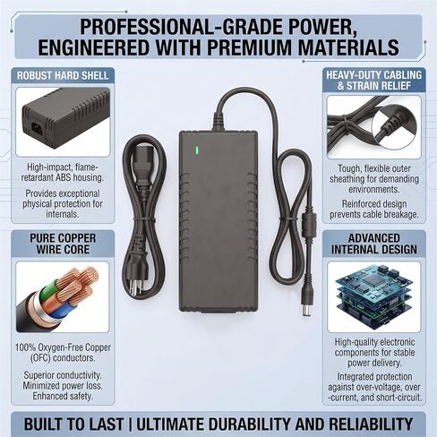 53V 200W Power Adapter for Reolink RLN16-410 NVR, C13 Cord Included in Kuwait