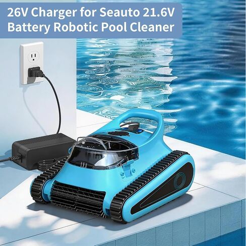26V Robotic Pool Cleaner Charger Compatible with Seauto Crab CR and Zyerch SAT30 21.6V Battery Robotic Pool Cleaner Charger in Saudi Arabia