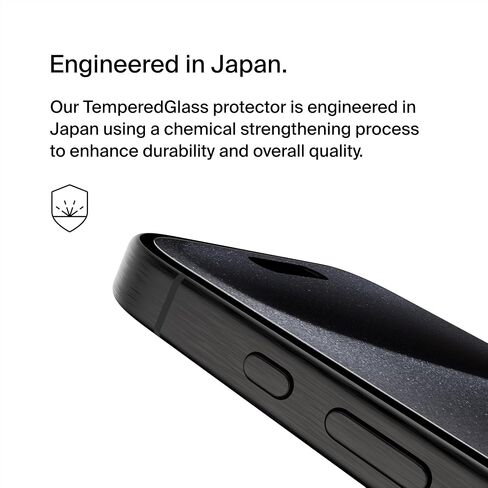 Belkin Tempered Glass 9H Scratch-Resistant Screen Protector iPhone 15 Pro in Kuwait