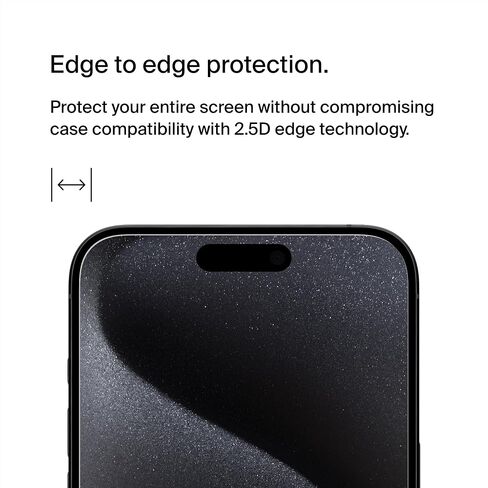 Belkin Tempered Glass 9H Scratch-Resistant Screen Protector iPhone 15 Pro in Kuwait