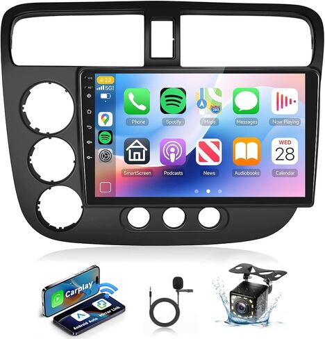 Car Stereo for Honda Civic 2001 2002 2003 2004 2005 with Wireless Carplay in Kuwait