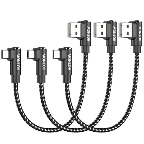 كابل USB A قصير الزاوية اليمنى إلى Micro USB 90 درجة 1FT 3 حزم in Kuwait