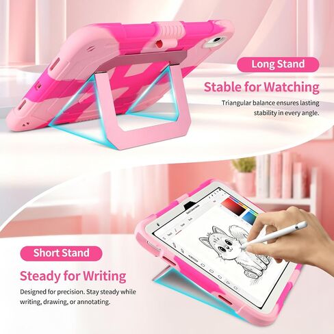 SAMONPOW for iPad A16 Case Kids iPad 11th/10th Generation 11/10.9 Inch Pink in Saudi Arabia
