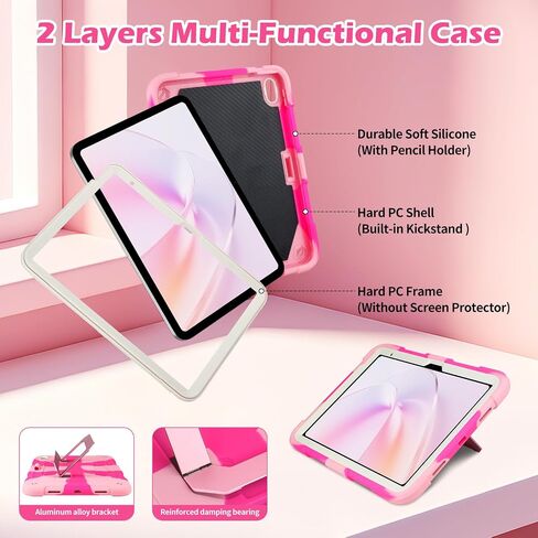 SAMONPOW for iPad A16 Case Kids iPad 11th/10th Generation 11/10.9 Inch Pink in Saudi Arabia
