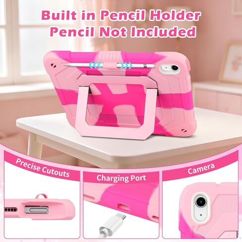 SAMONPOW for iPad A16 Case Kids iPad 11th/10th Generation 11/10.9 Inch Pink in Saudi Arabia