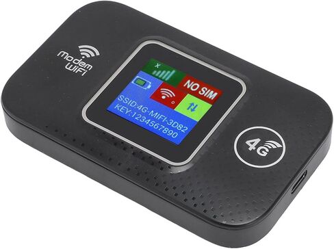 lyrlody 4G LTE Mobile WiFi Hotspot, 3000mAh, 10 Users, Color Screen in Saudi Arabia