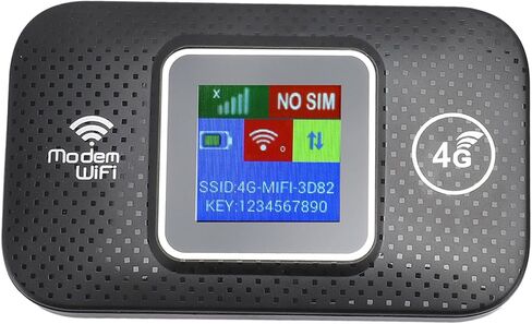 lyrlody 4G LTE Mobile WiFi Hotspot, 3000mAh, 10 Users, Color Screen in Saudi Arabia