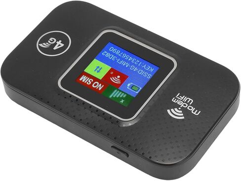 lyrlody 4G LTE Mobile WiFi Hotspot, 3000mAh, 10 Users, Color Screen in Saudi Arabia