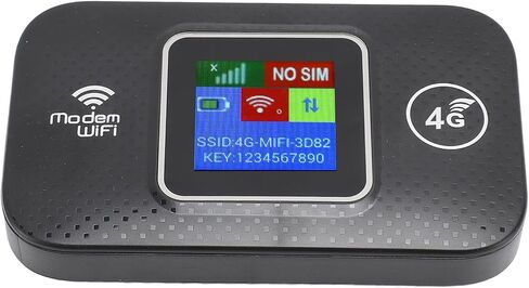 lyrlody 4G LTE Mobile WiFi Hotspot, 3000mAh, 10 Users, Color Screen in Saudi Arabia
