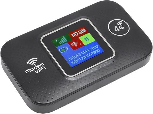 lyrlody 4G LTE Mobile WiFi Hotspot, 3000mAh, 10 Users, Color Screen in Saudi Arabia