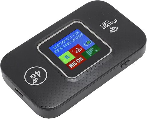 lyrlody 4G LTE Mobile WiFi Hotspot, 3000mAh, 10 Users, Color Screen in Saudi Arabia