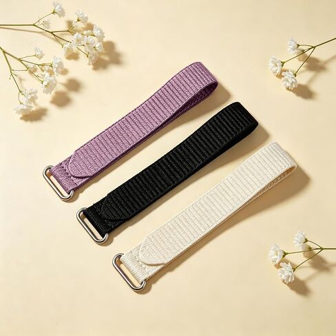 3 Pack Nylon Loop Wristband Compatible with Hume Band Replacement 1.0, Hook and Loop Breathable Soft Strap for Fitness Tracker Women Men in Saudi Arabia