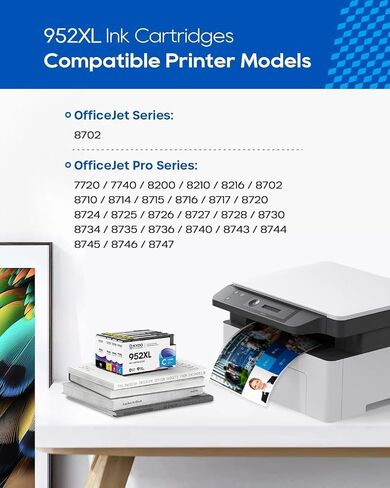 مجموعة خراطيش حبر 952XL بديلة لحبر HP 952 XL 952، 4 عبوات in Kuwait