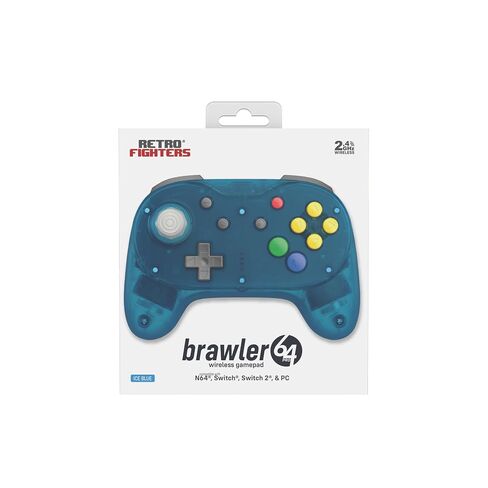 Retro Fighters Brawler64 Pro Wireless N64 Controller for Nintendo 64, Switch, Switch 2 & PC | 2.4GHz (Ice Blue) in Saudi Arabia