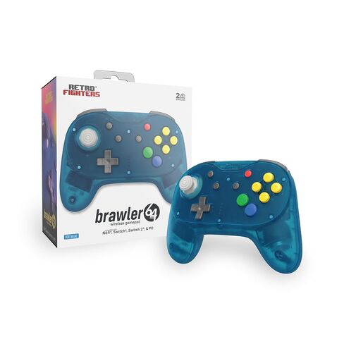 Retro Fighters Brawler64 Pro Wireless N64 Controller for Nintendo 64, Switch, Switch 2 & PC | 2.4GHz (Ice Blue) in Saudi Arabia