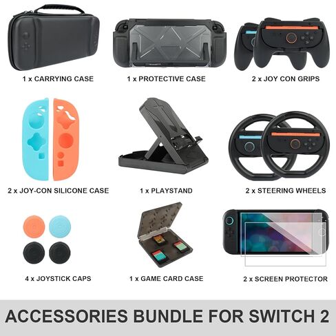 RTop 16 in1 Accessories Kit for Nintendo Switch 2, Family Bundle Set in Saudi Arabia