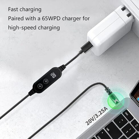 USB C to DC5.5mmx2.1mm Power Boosting Line, 65W Charging in Saudi Arabia