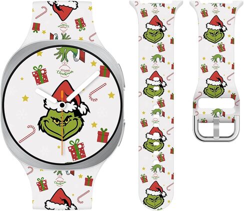 Christmas Watch Band Compatible with Samsung Galaxy Watch 8/8 Classic Bands 40mm/44mm/46mm,Holiday Cute Soft Silicone Strap for Samsung Galaxy Watch8 40mm/44mm 8 Classic 46mm Band for Women Men in Saudi Arabia