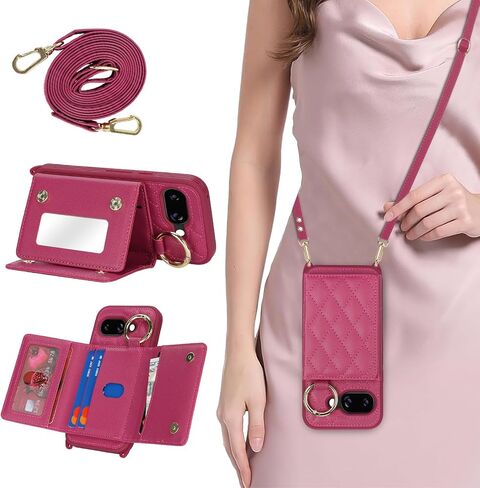 for Pixel 10a Case with Card Holder and Strap, Black in Saudi Arabia