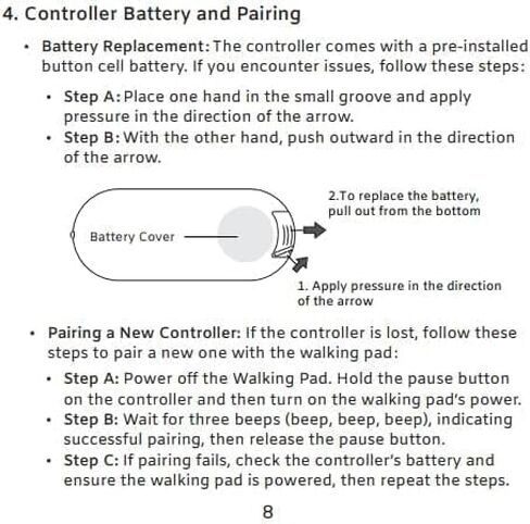 Replacement Remote Control for THERUN Walking Pad Treadmill, Compatible with Models ‎YT05 YT05T-A YT05-B YT05P-C, Easy to Pair in Kuwait