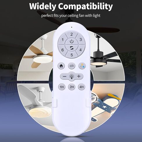 Replacement Remote Control for addlon 32/42/52 Inch Ceiling Fans with Lights, 6 Speed Control, Light Dimmer, Reversible in Saudi Arabia